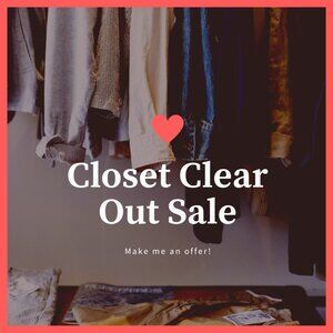Closet Clear Out Sale